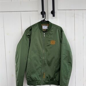 Le Cartel Mens Green Bomber Jacket